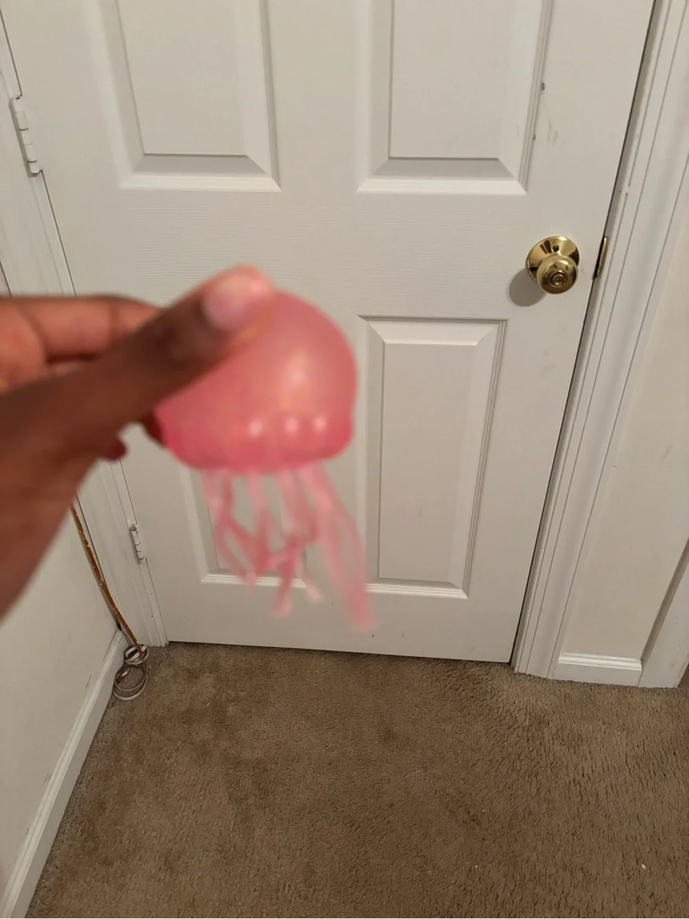 Kids Pink Jellyfish Squishy Toy - Soft Sensory Accessory